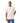 Minimal Wave Logo Tee — Small Chest Graphic White T-Shirt