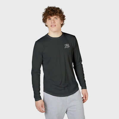 Men's UV Protection Long Sleeve Shirt - Minimal Logo Performance Sun Shirt