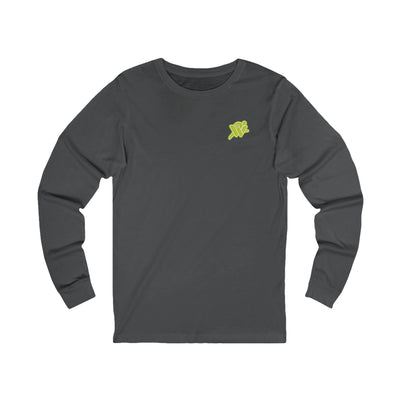 Long Sleeve Tee — Neon Green Turtle Chest Patch