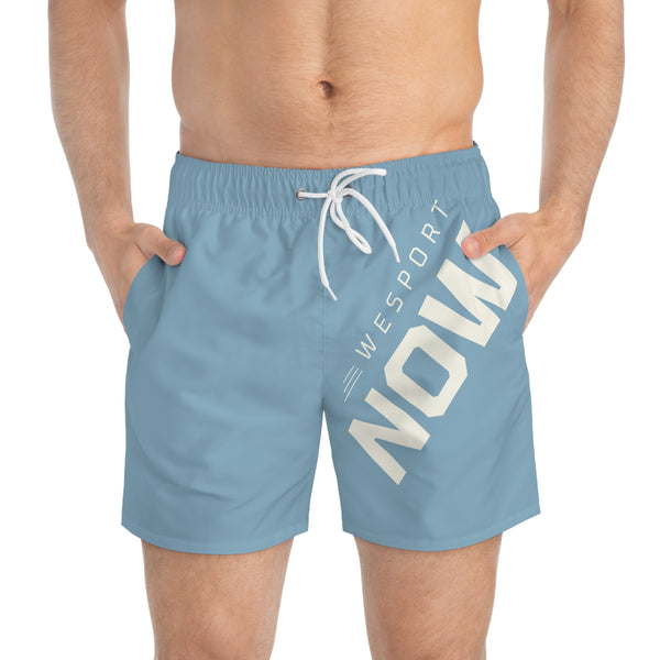 NOW Westsport Swim Trunks — Light Blue Beach Shorts