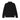 Men's Black Quarter-Zip Pullover — Subtle Linear Texture with Small Chest Graphic