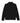 Men's Black Quarter-Zip Pullover — Subtle Linear Texture with Small Chest Graphic