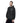 Black Windbreaker Jacket with Subtle Crest Logo – Lightweight Hooded Shell