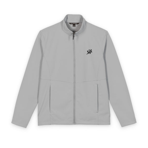 Men's Soft Shell Jacket – Minimal Logo Windbreaker, Lightweight Outdoor Shell