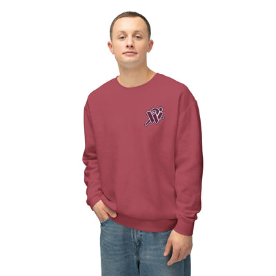 Embroidered Maroon Ribbon Crewneck Sweatshirt