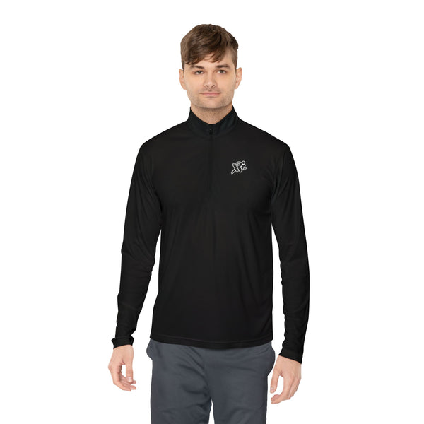 Quarter-Zip Pullover — Minimalist Small Chest Logo Casual Pullover