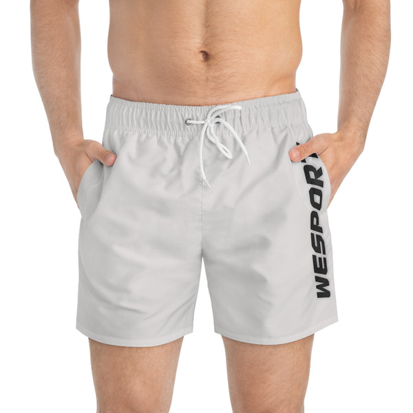 Wesport Vertical Logo Swim Trunks — Men's Performance Beach Shorts