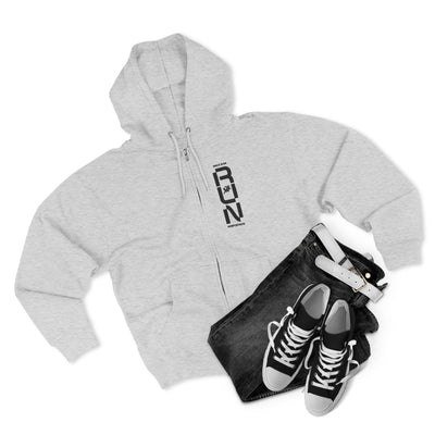 Vertical Logo Zip Hoodie — Minimalist Streetwear Zip-Up