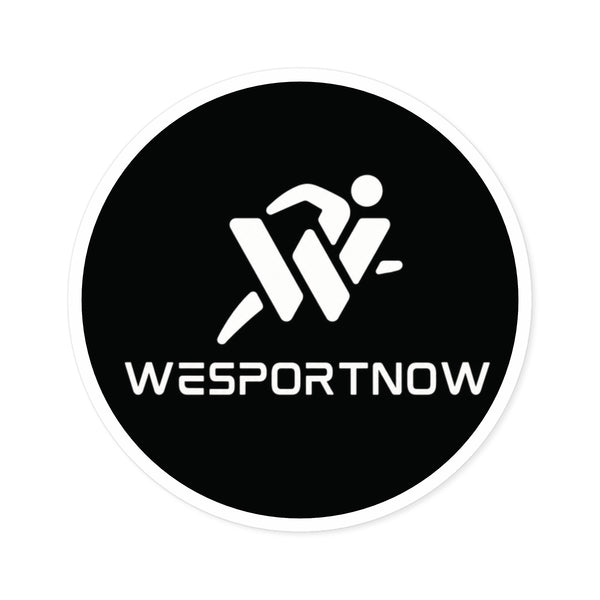 WESPORTNOW Round Sticker – Black Logo Indoor/Outdoor Vinyl Decal
