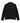 Men's Black Quarter-Zip Pullover — Subtle Linear Texture with Small Chest Graphic