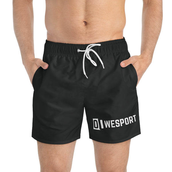 Wesport Black Swim Trunks — Men's Quick-Dry Beach Shorts
