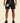 Men's Black Swim Trunks with Minimal White Surf Logo