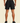 Men's Black Swim Trunks with Minimal White Surf Logo