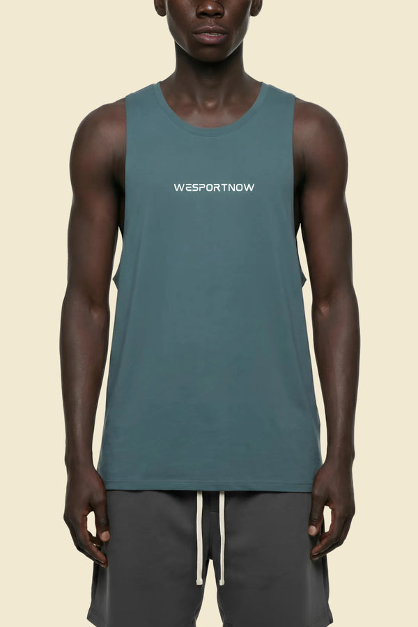 Men's Solid Color Crewneck Tank Top